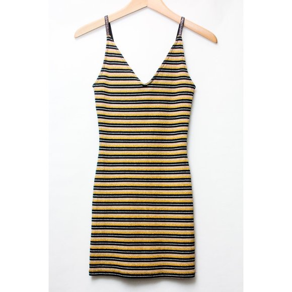 TOPSHOP STRIPED BODYCON DRESS - Picture 6 of 8